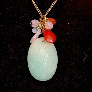 Jade Empress  Gemstone Pendant Necklace